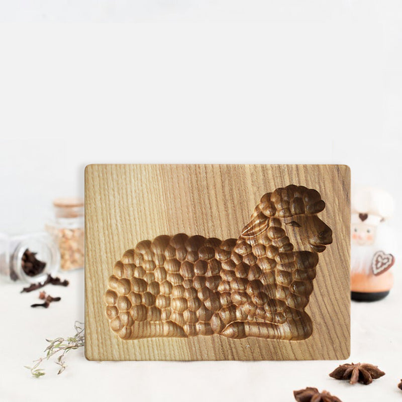 Wooden Cookie Cutter for Gingerbread and Pastries - Non-Stick Beech Wood Design