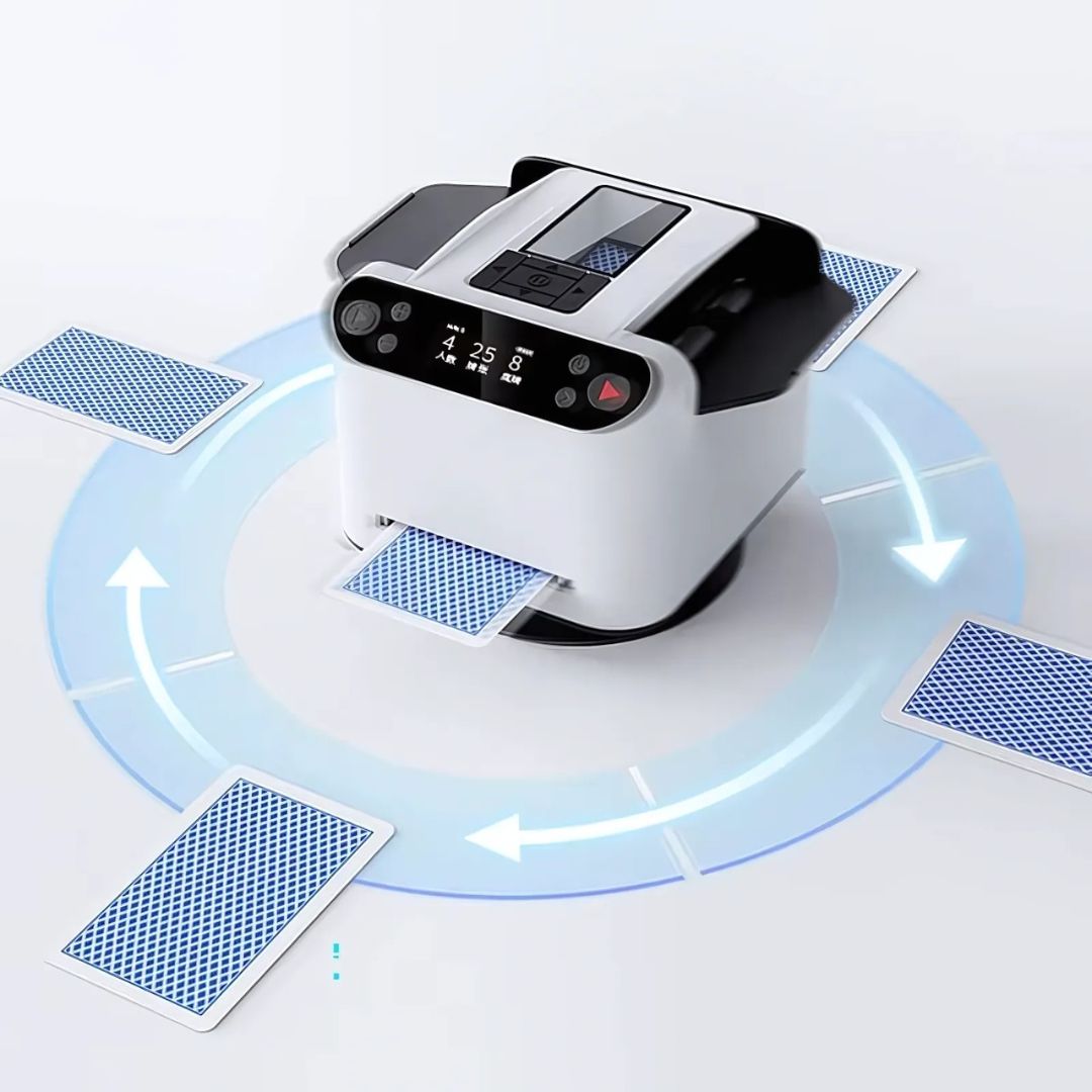 Automatic Card Shuffling and Dealing Machine for Up to 12 Players