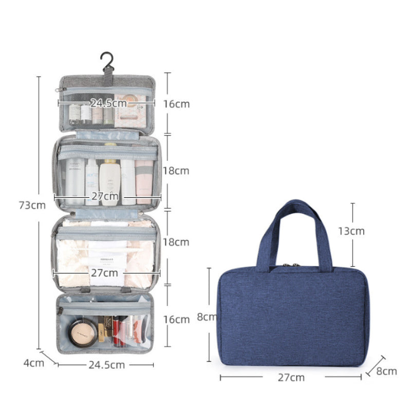 Compact Travel Cosmetic Organizer with 4 Compartments