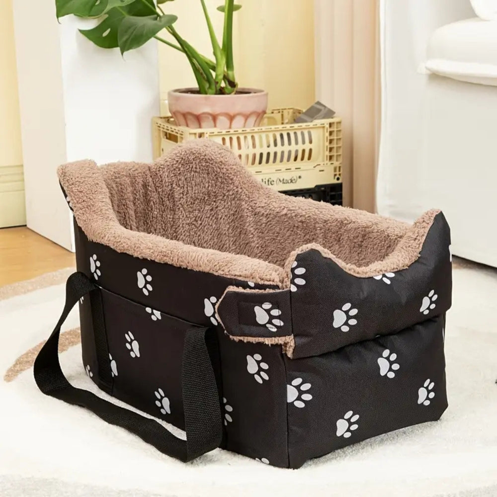 Portable Oxford Travel Pet Bed with Safety Straps for Small Dogs and Cats