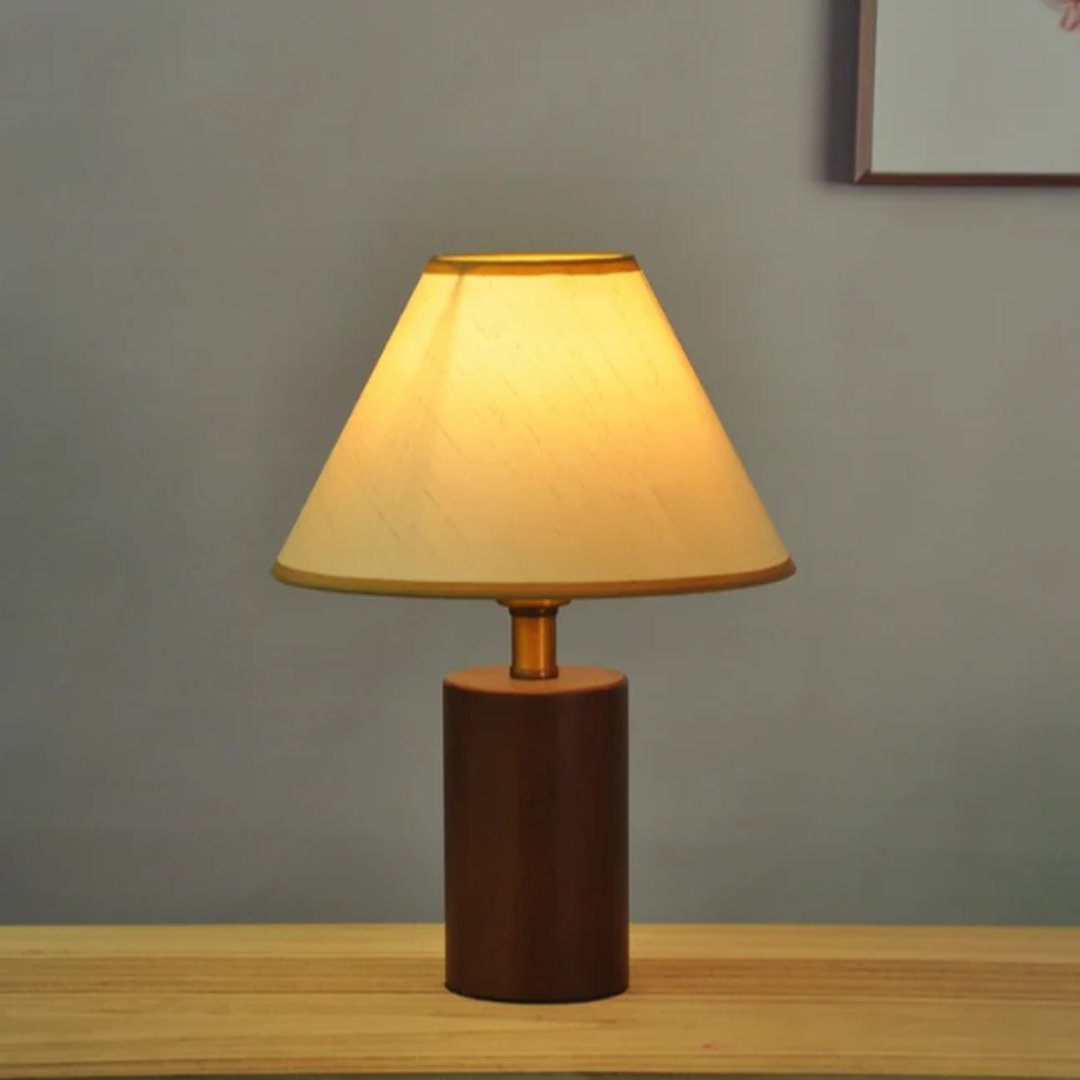 Korean Retro Style Wood Table Lamp