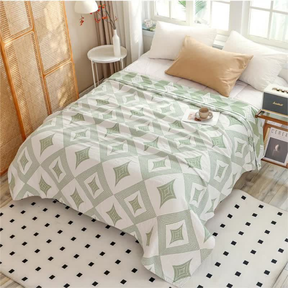 Scandinavian Diamond Geometric Throw Blanket