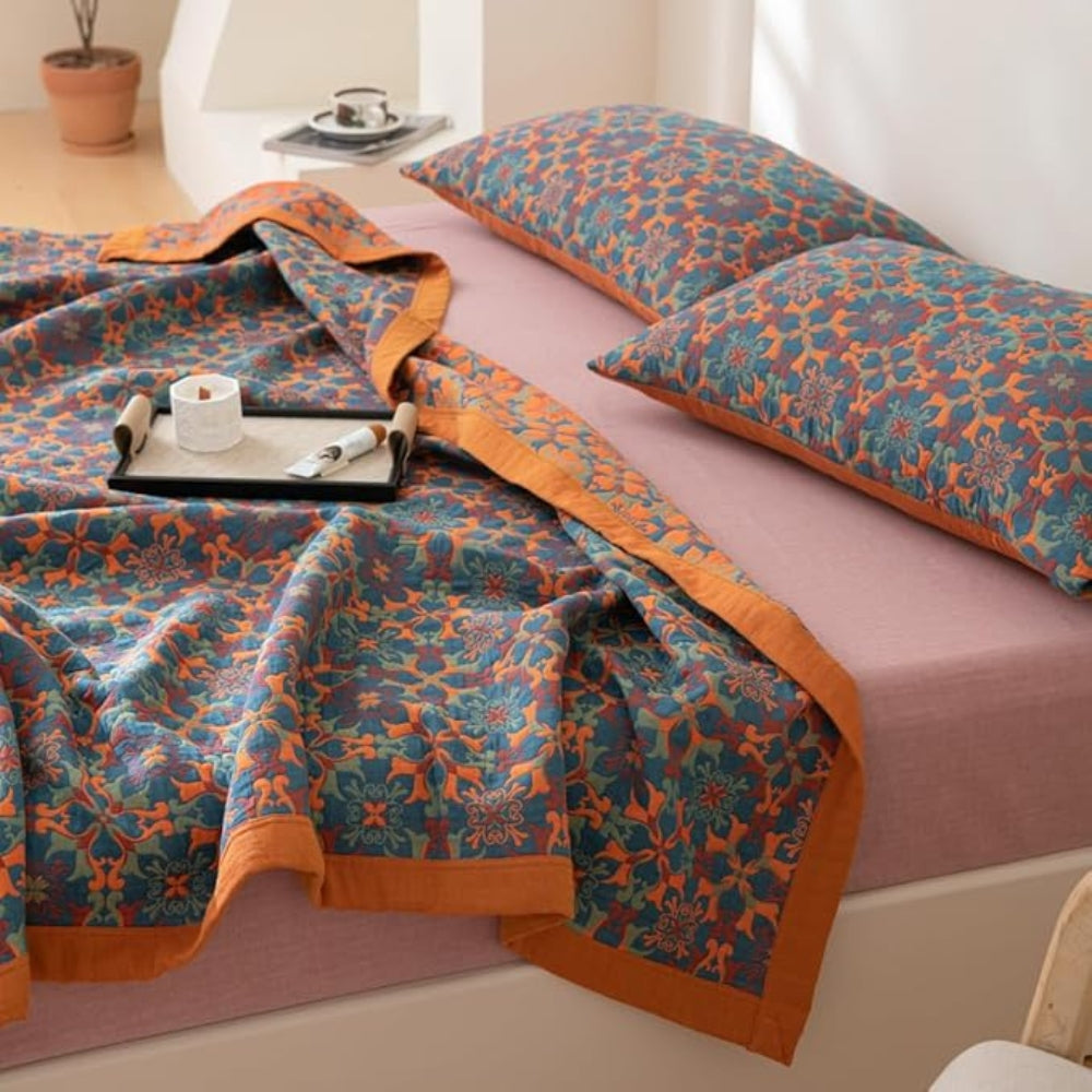 Citrus Sunrise Organic Cotton Blanket