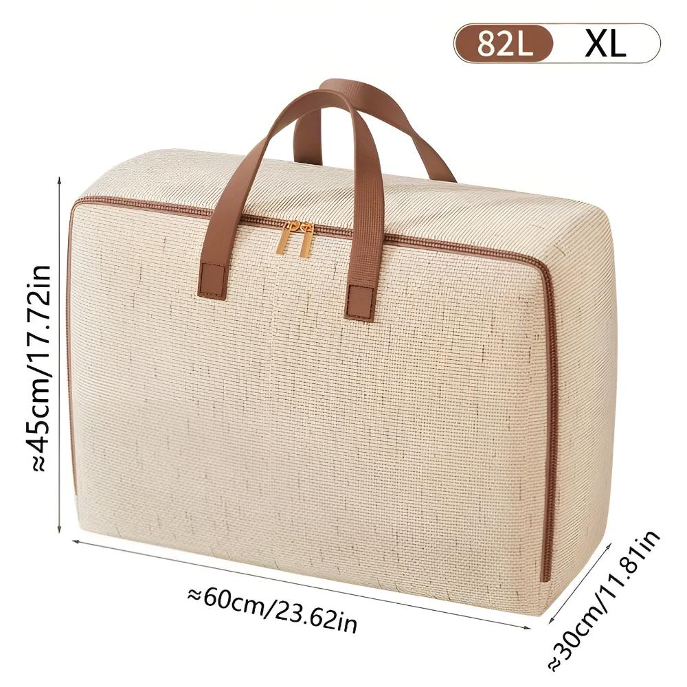 Classic Khaki Linen Storage Bag