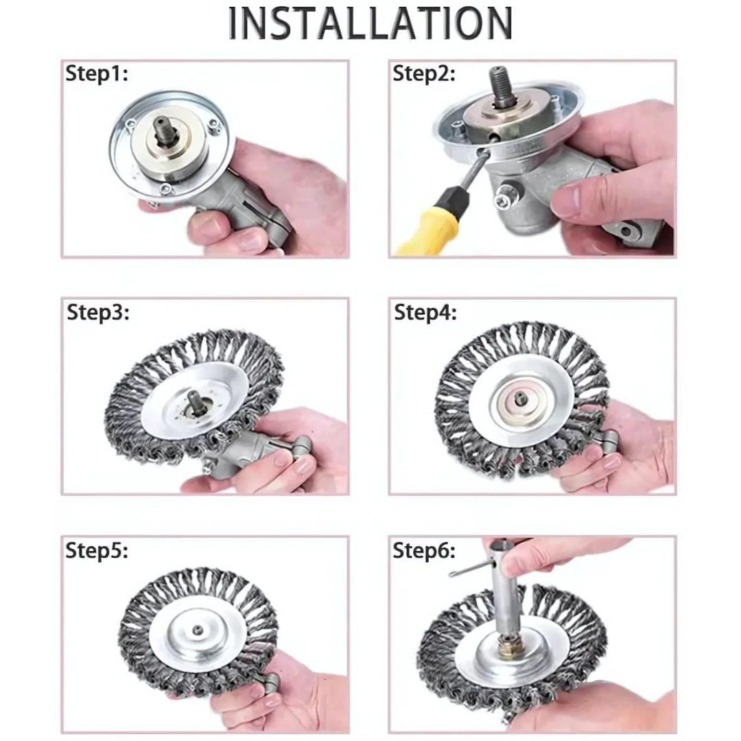 Round Steel Wire Weed Brush for Trimmers