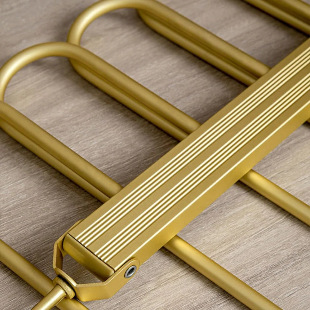 Gold Space-Saving Trouser Hanger with 360° Rotation