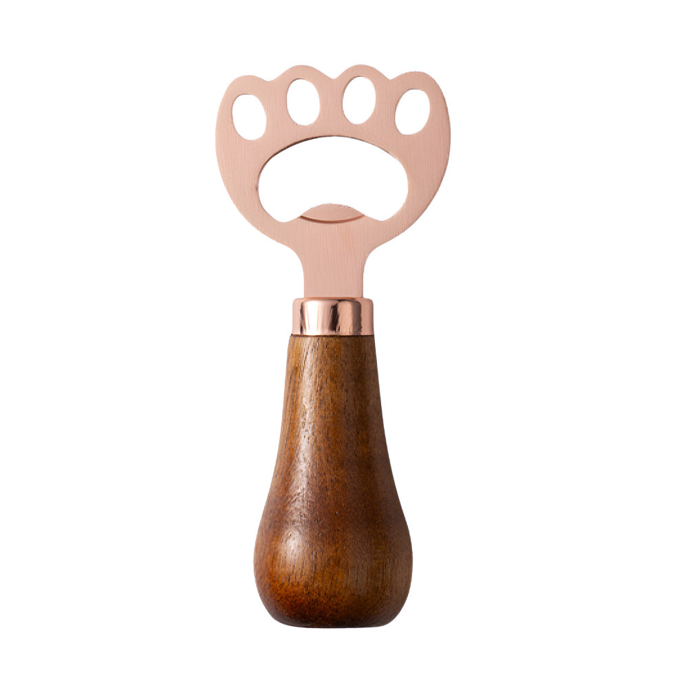 Acacia Wood and Stainless Steel Bottle Opener