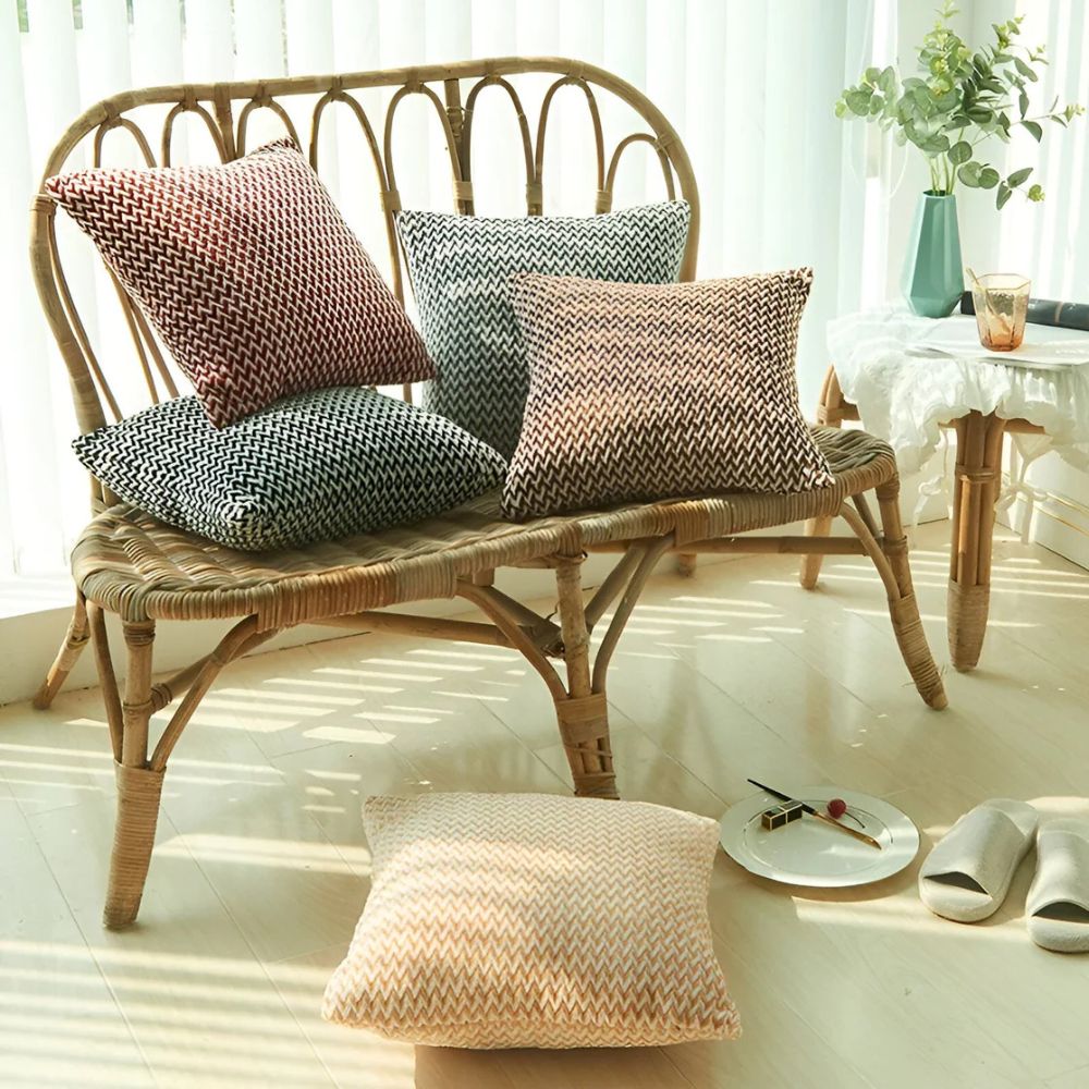 Chevron Microfiber Cushion Covers for Modern Decor