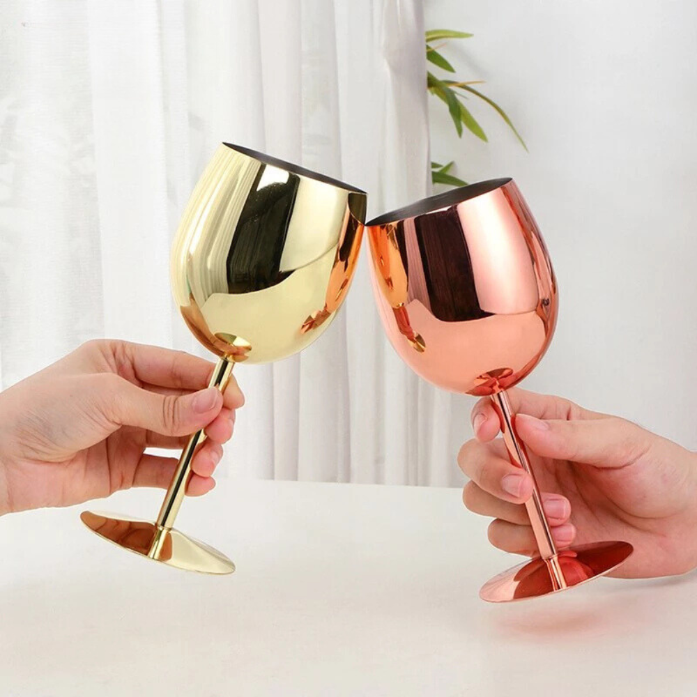 Stainless Steel Unbreakable Wine Glasses - 17 oz