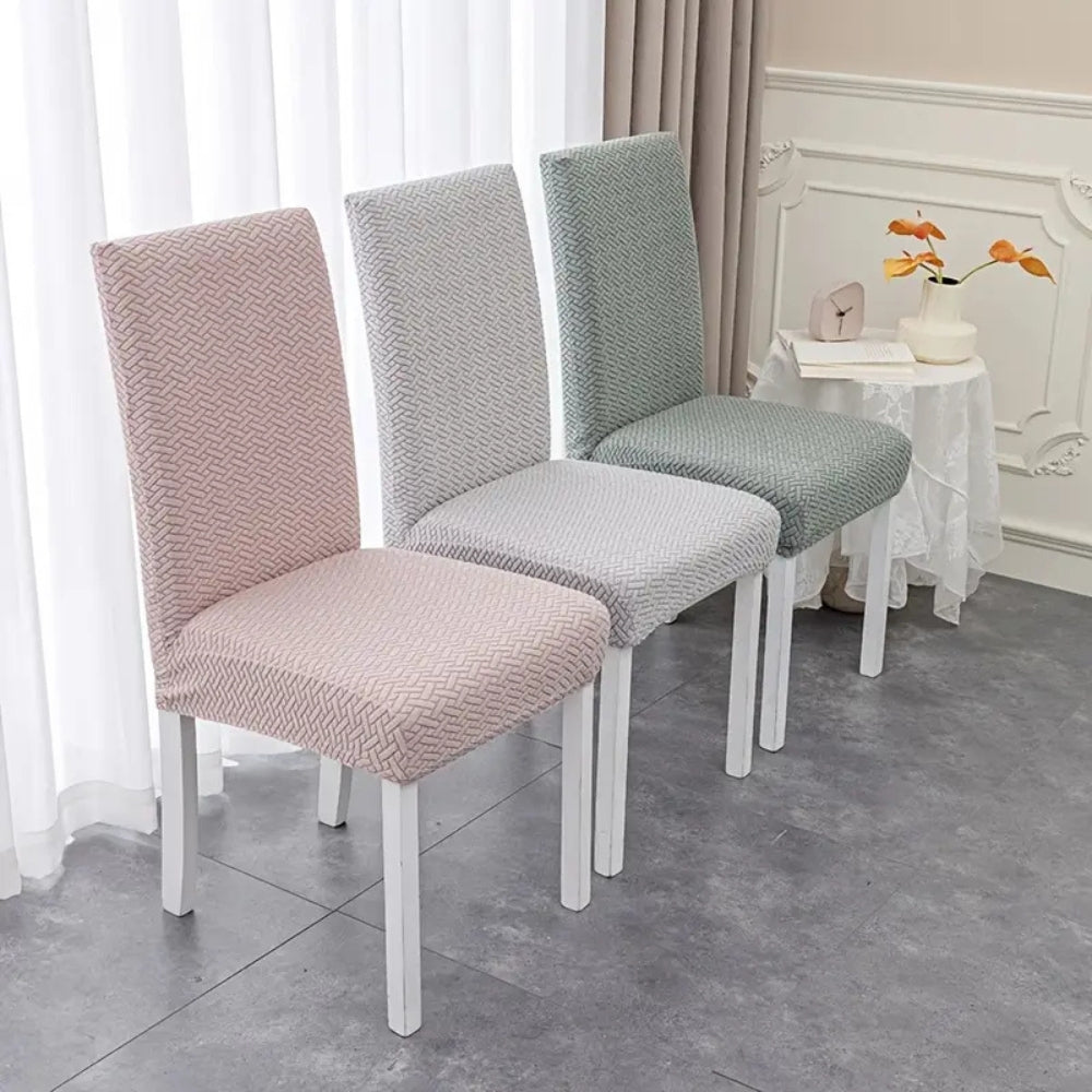 Stretch Jacquard Velvet Dining Chair Cover