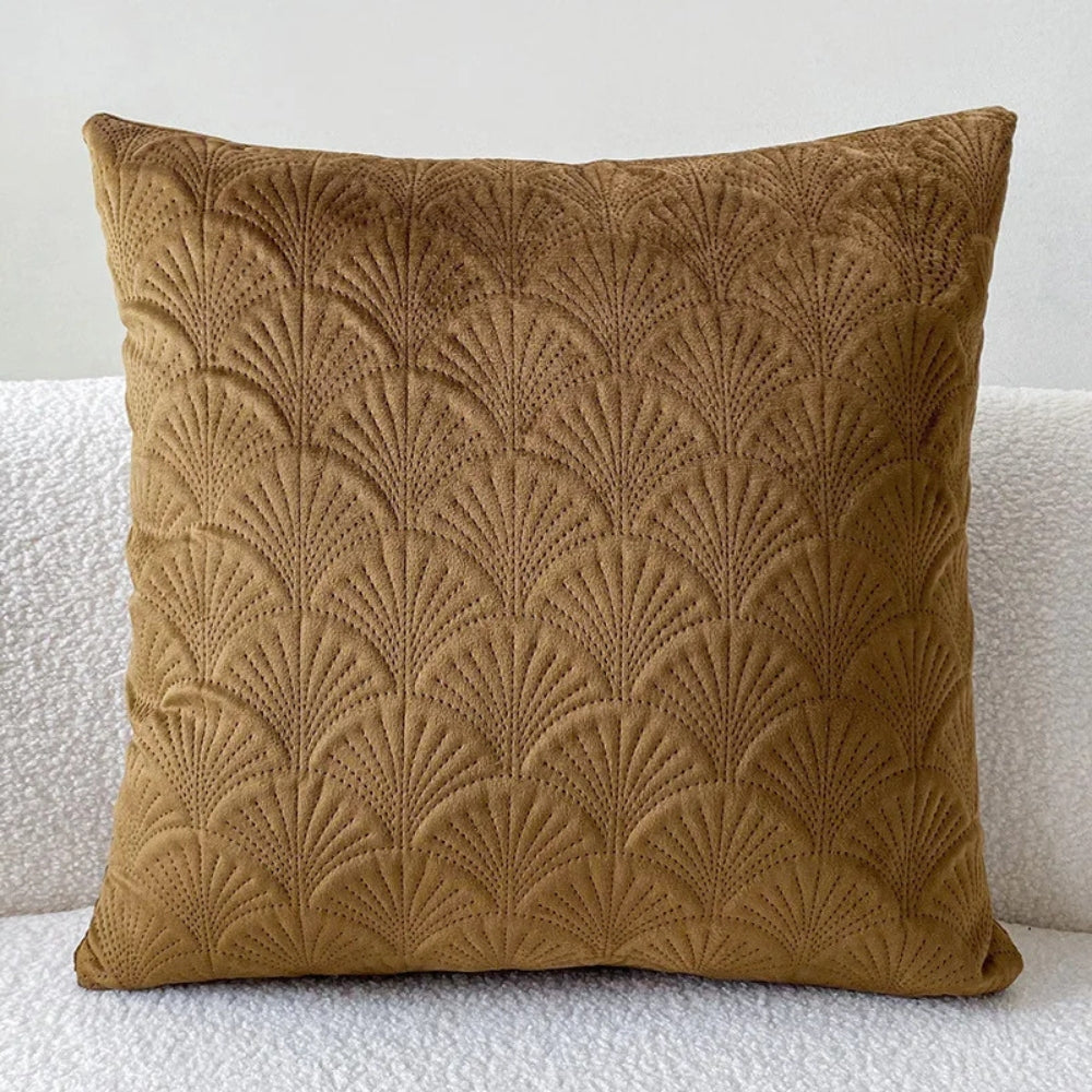 Coastal Velvet Scallop Cushion Cover