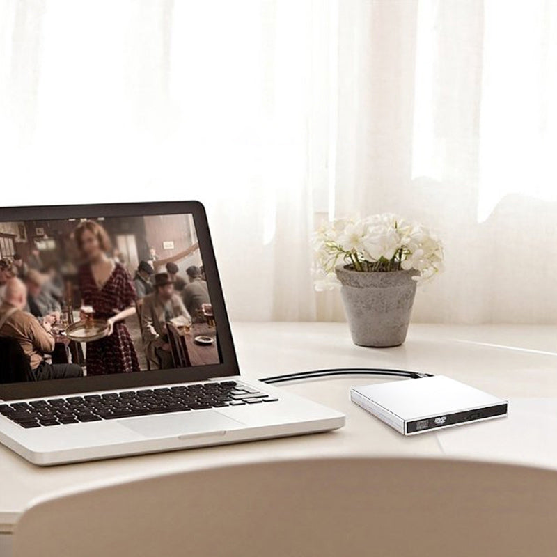 Portable External CD DVD Player with USB Compatibility
