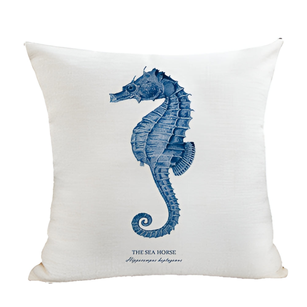 Ocean Treasures Embroidered Coastal Cushion Cover