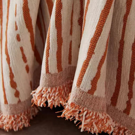 Velour Cascade Sofa Cover in Earthy Brushstroke Design