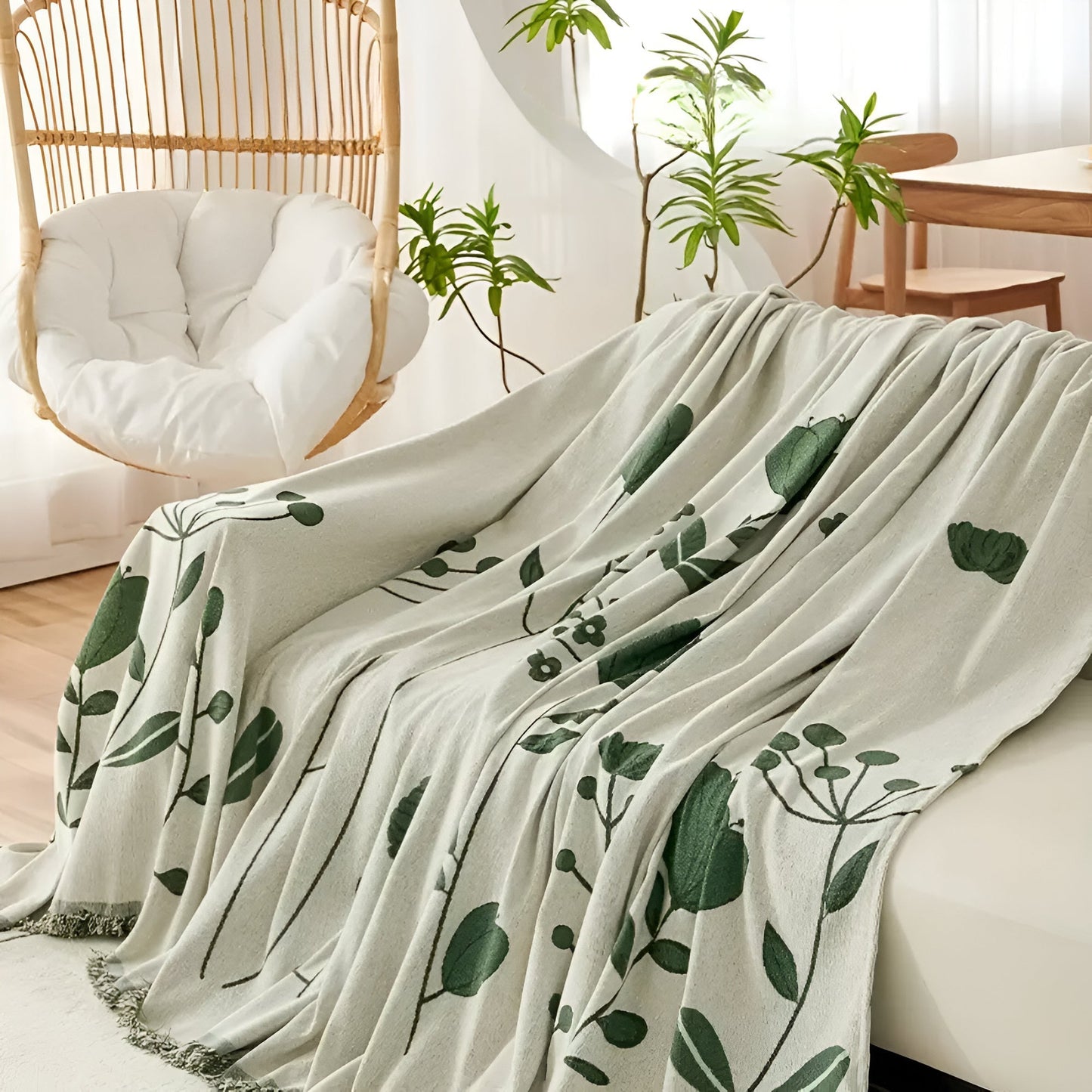 Reversible Floral Microfiber Sofa Cover