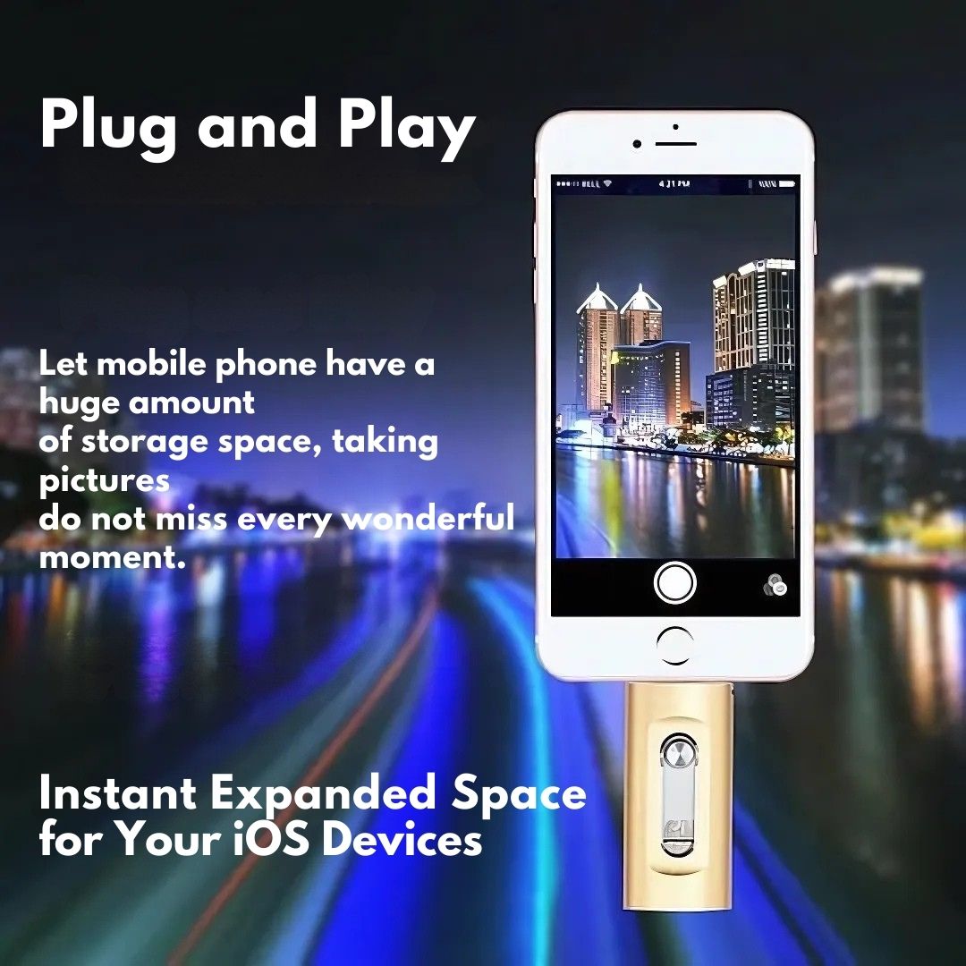 3-in-1 USB Stick with USB 3.0, OTG, and Type C Adapters