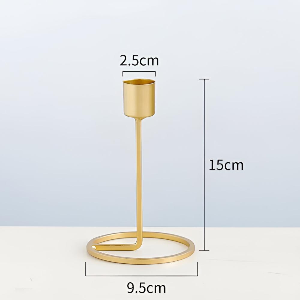 Golden Metal Candle Holders - Boho Chic Decor