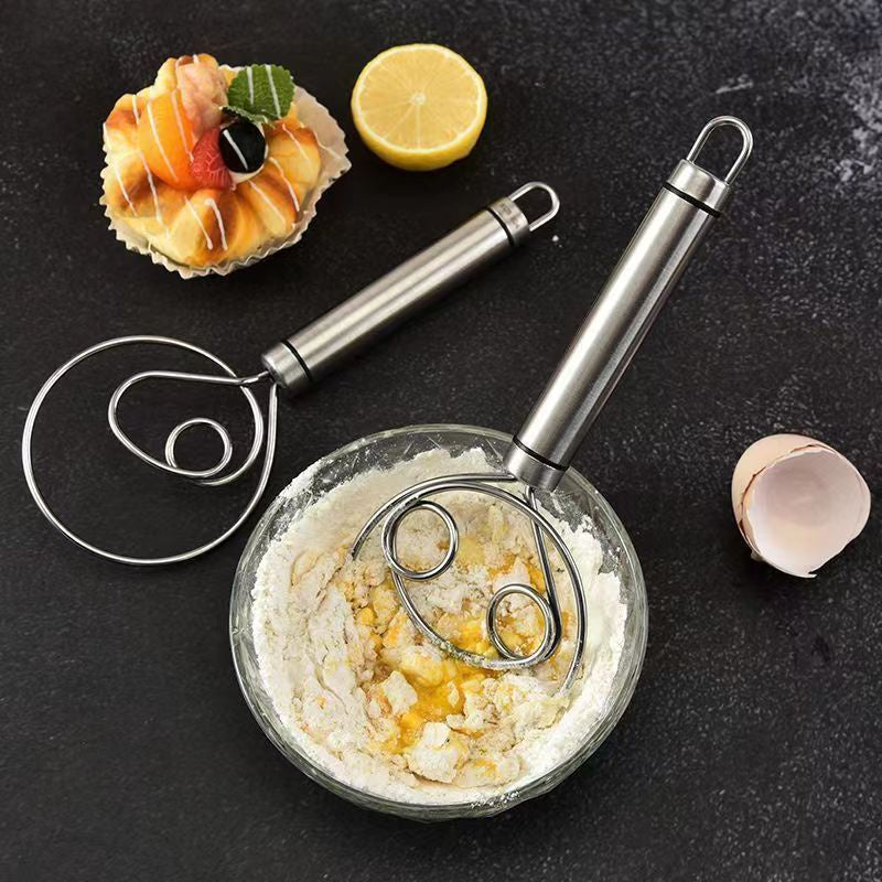 Ergonomic Stainless Steel Dough Whisk for Easy Mixing
