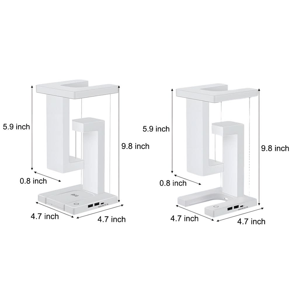 Levitating LED Table Lamp with Wireless Charging and Ambient Light