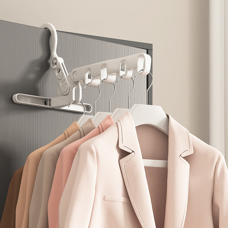 Portable Folding Clothes Hanger with Adjustable Hooks