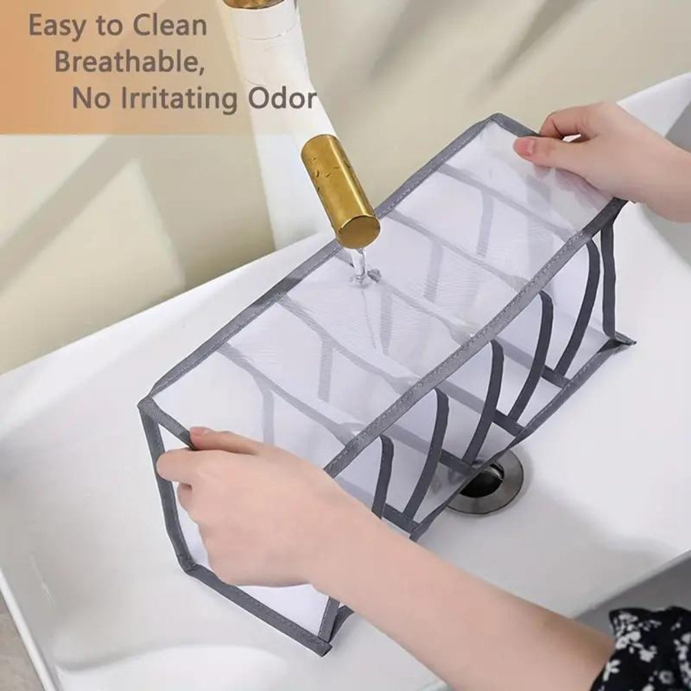 7-Compartment Foldable Clothes Organizer