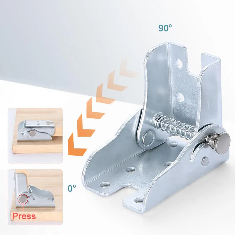 90 Degree Self-Locking Folding Hinge in Steel