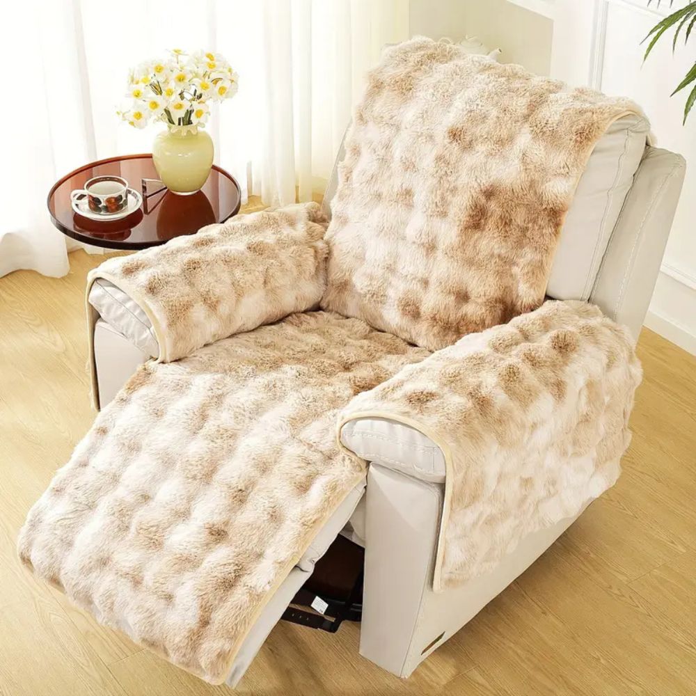 Velvet Plush Non-Slip Recliner Sofa Cover