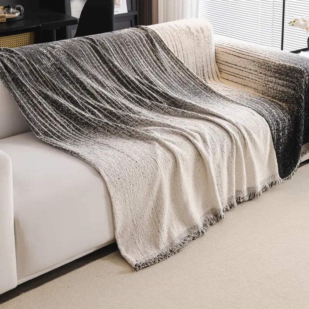 Neutral Chenille Sofa Cover - Pet-Friendly, Machine Washable
