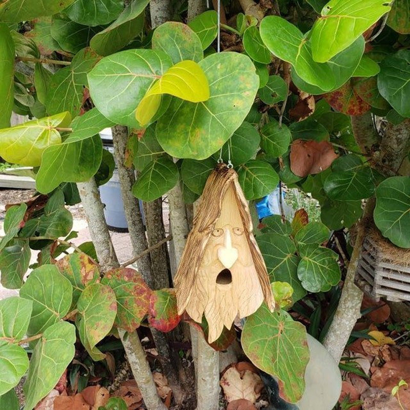 Handcrafted Resin Birdhouse for Small Birds and Squirrels