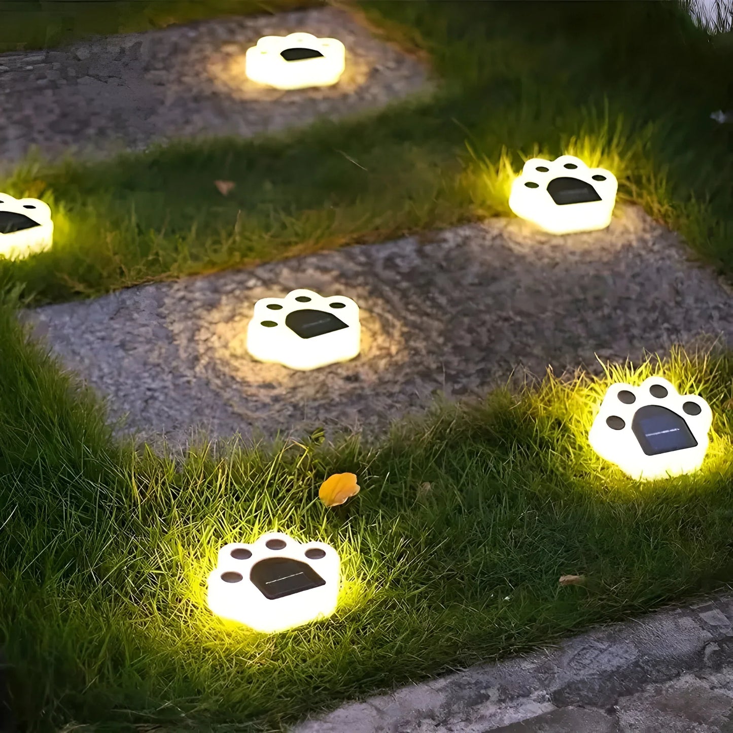 Solar-Powered Paw-Shaped Garden Lights