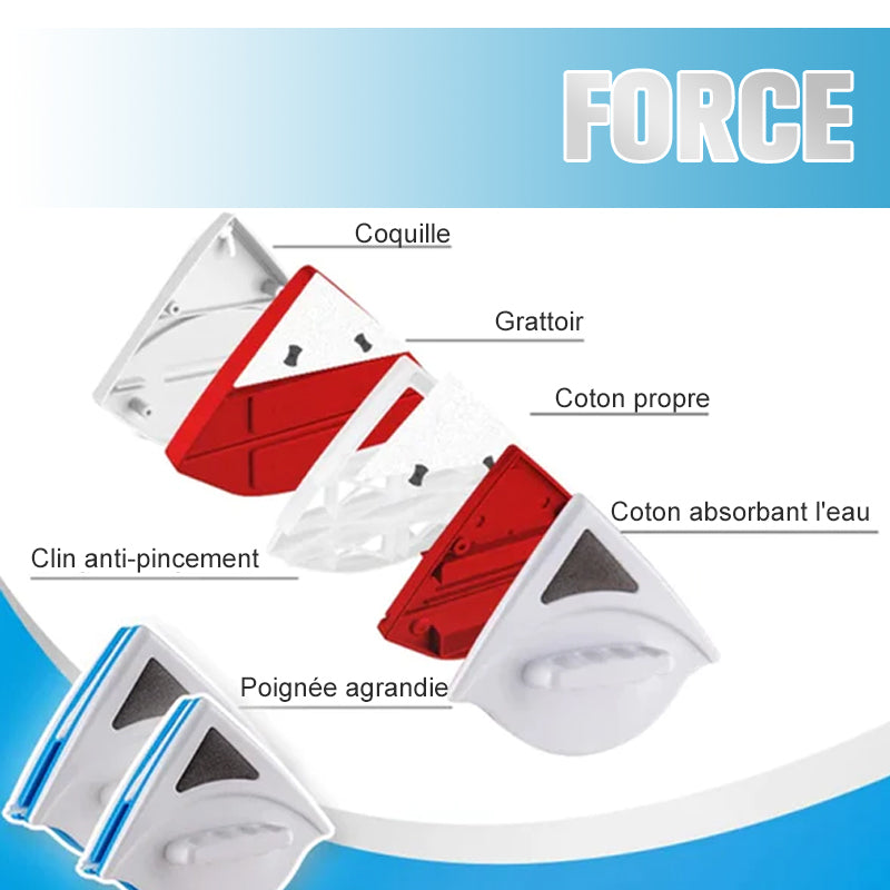 Magnetic Double-Sided Window Cleaner with Safety Cord