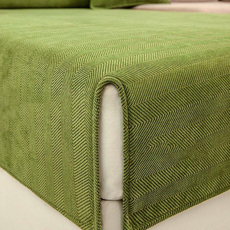 Herringbone Chenille Sofa Cover for Pet and Stain Protection