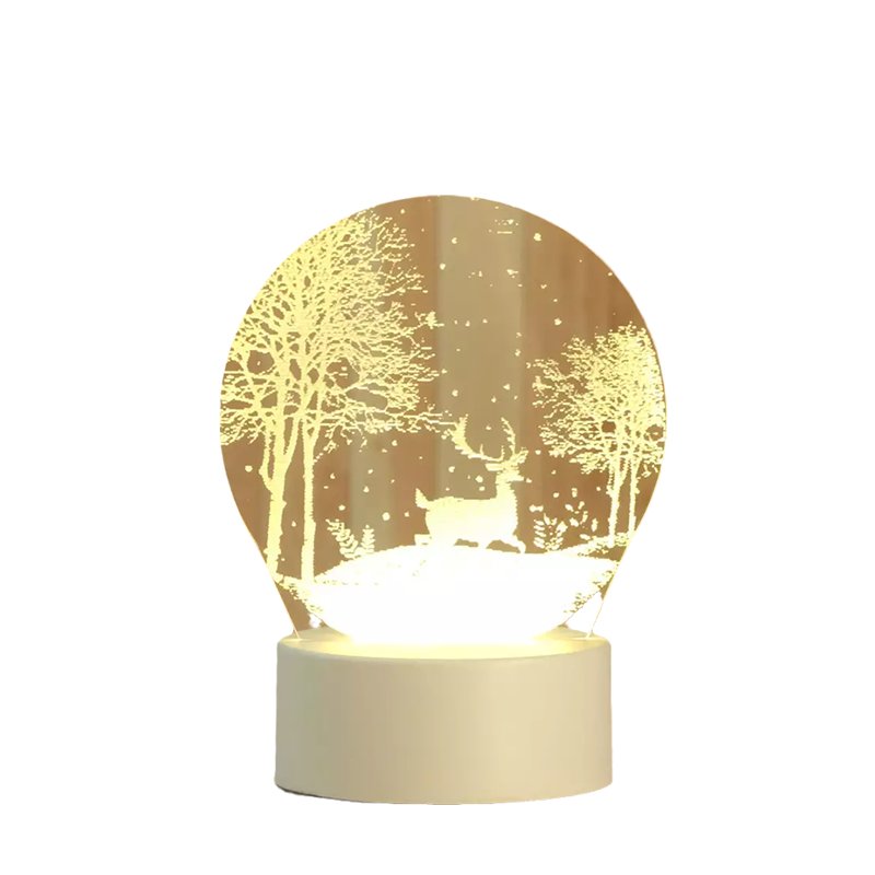 3D Acrylic Night Light with LED Color Options