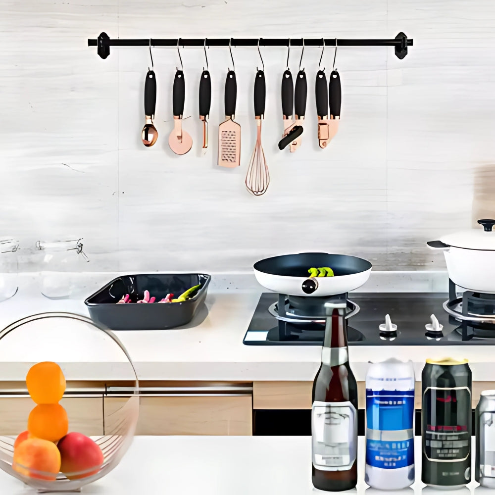 Rose Gold Stainless Steel Cooking Utensil Set with Silicone Handles