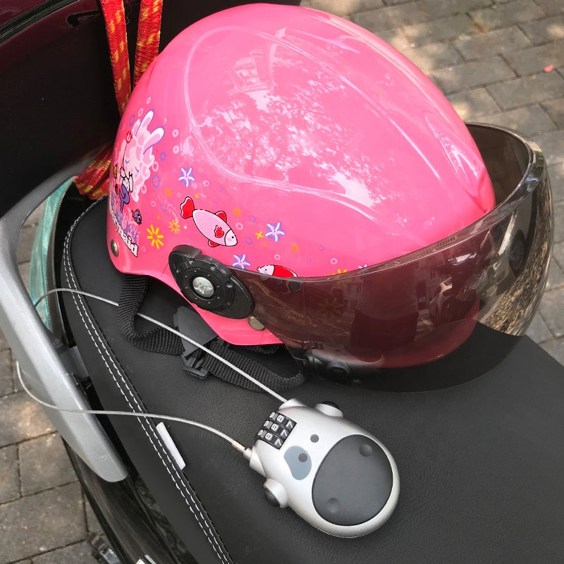 Retractable 3-Digit Combination Bike Lock