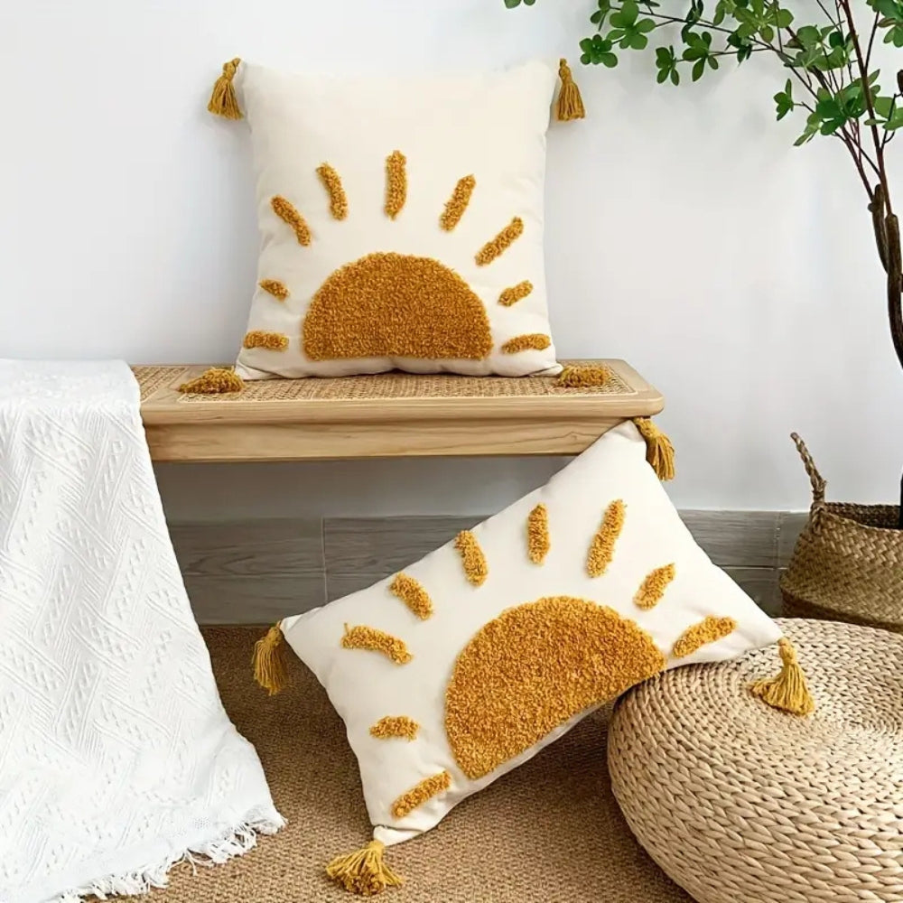 Tufted Geometric Boho Cushion Cover