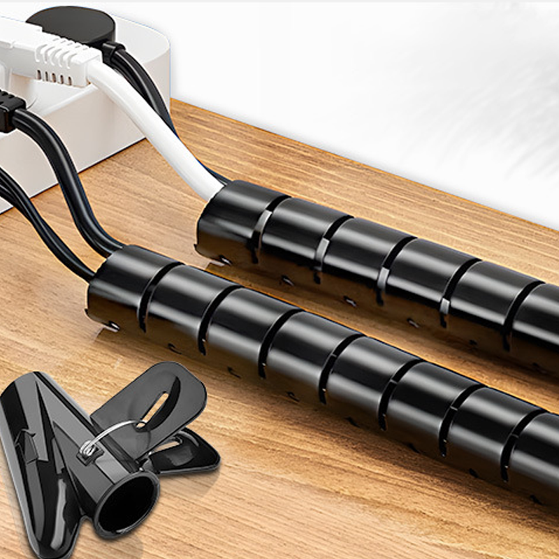 Spiral Cable Management Sleeve - Flexible Wire Organizer