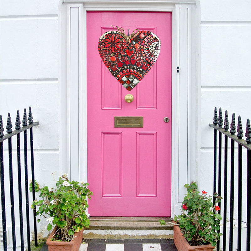Handcrafted Mosaic Heart Garden Decoration