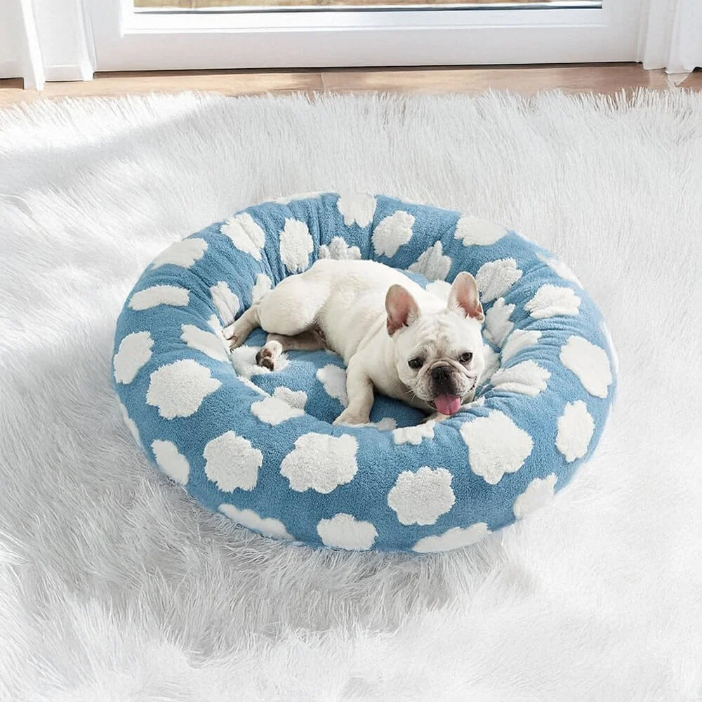 Orthopedic Floral Checkerboard Pet Bed