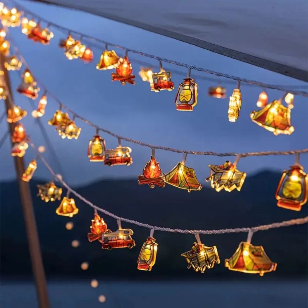 LED Mood Lighting Garland with Camping Themes