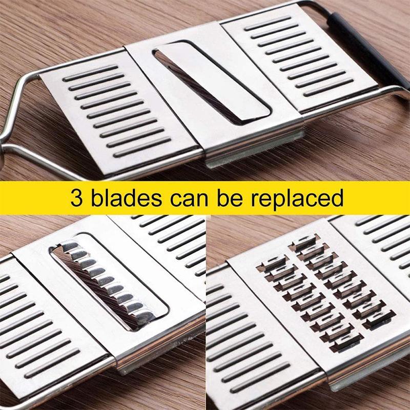 Stainless Steel Vegetable Slicer with Interchangeable Blades