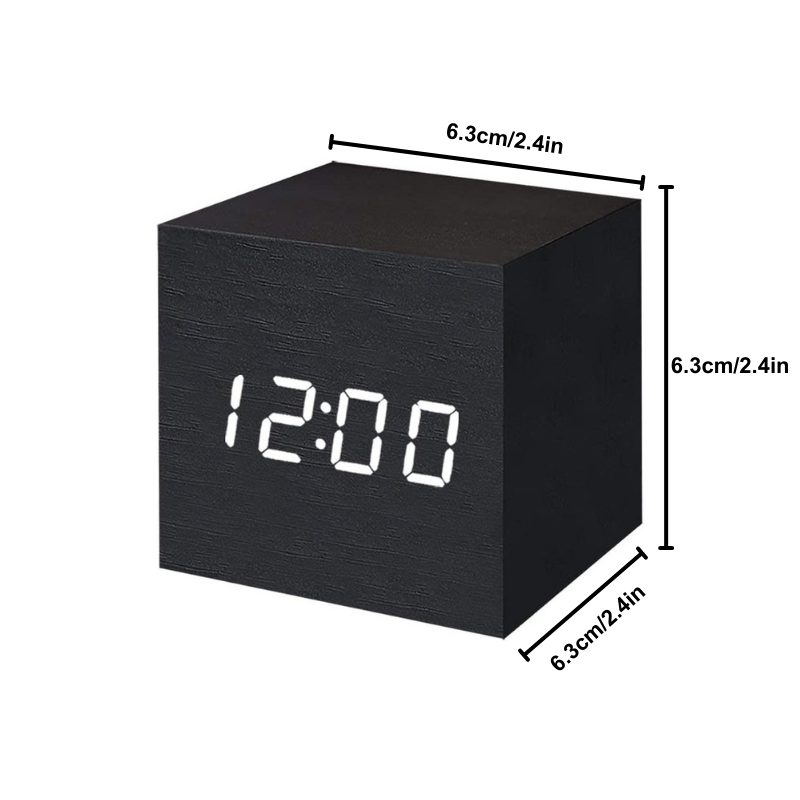 LED Cube Clock with Adjustable Brightness