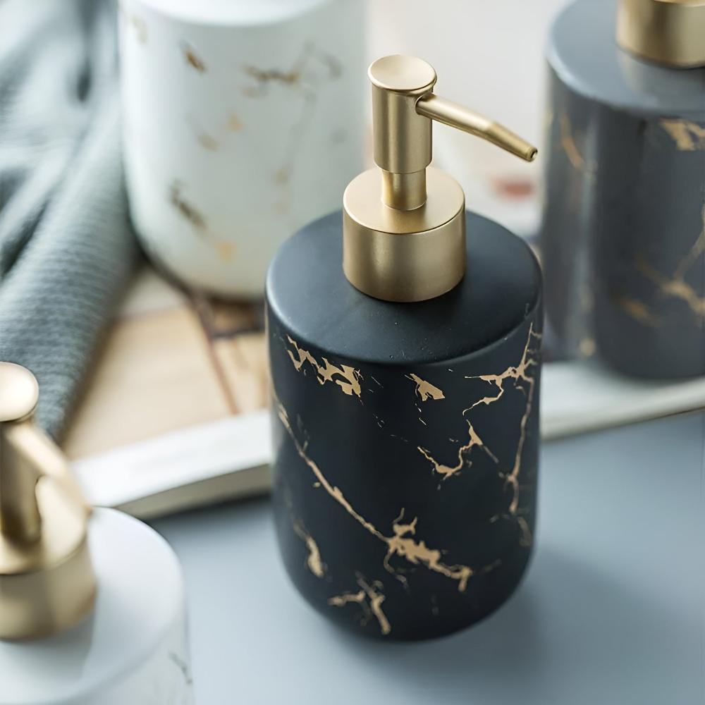 Ceramic Golden Marble Soap Dispenser