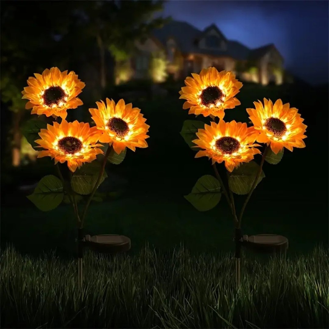 Solar LED Sunflower Garden Stake Light