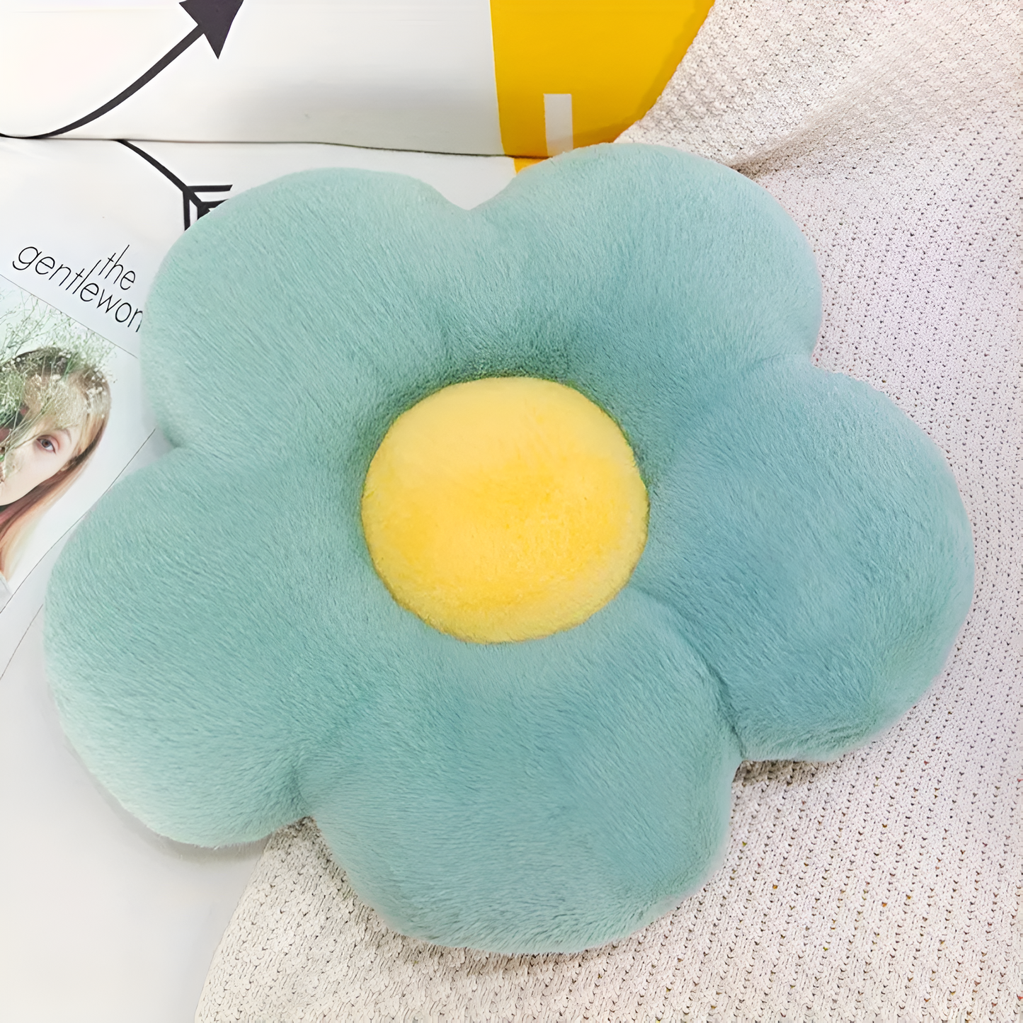 Plush Flower-Shaped Seating Cushion