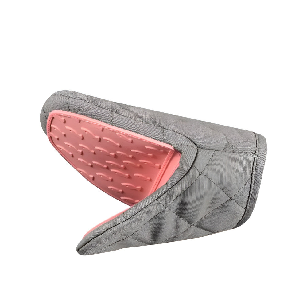 Silicone Quilted Heatproof Kitchen Mitts with Textured Grip