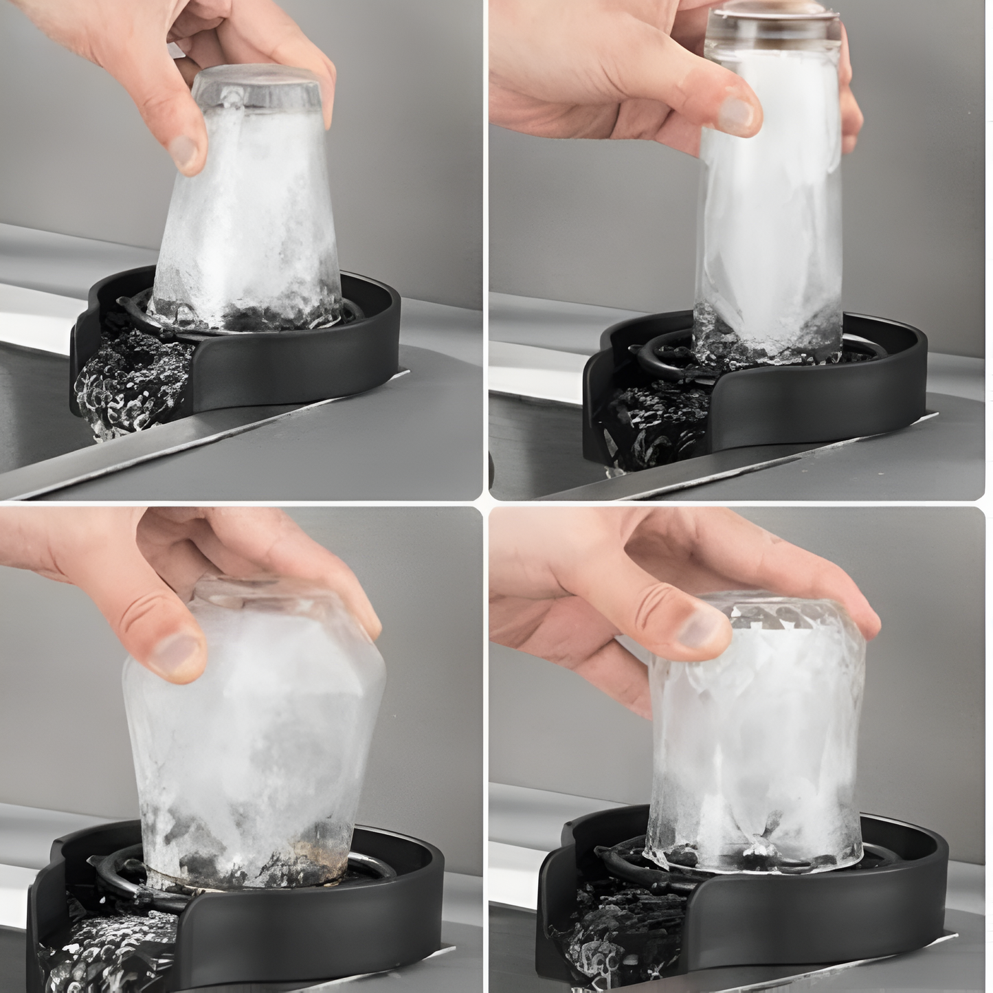 Automatic High-Pressure Glass Rinser for Quick Cleaning