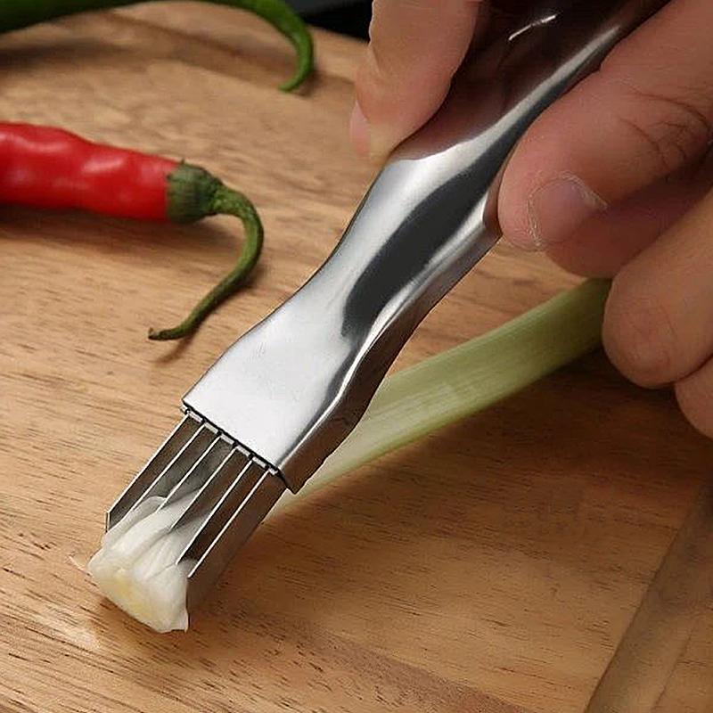 Stainless Steel Green Onion Chopper Knife with Ergonomic Grip