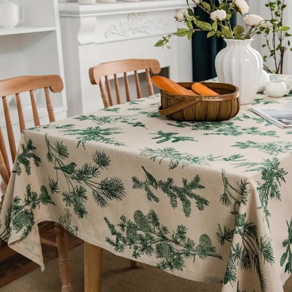 Rustic Pine Grove Cotton Dining Cloth
