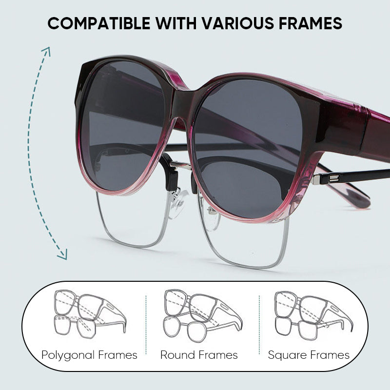 Fit Over Prescription Glasses Polarized Cat-Eye Sunglasses